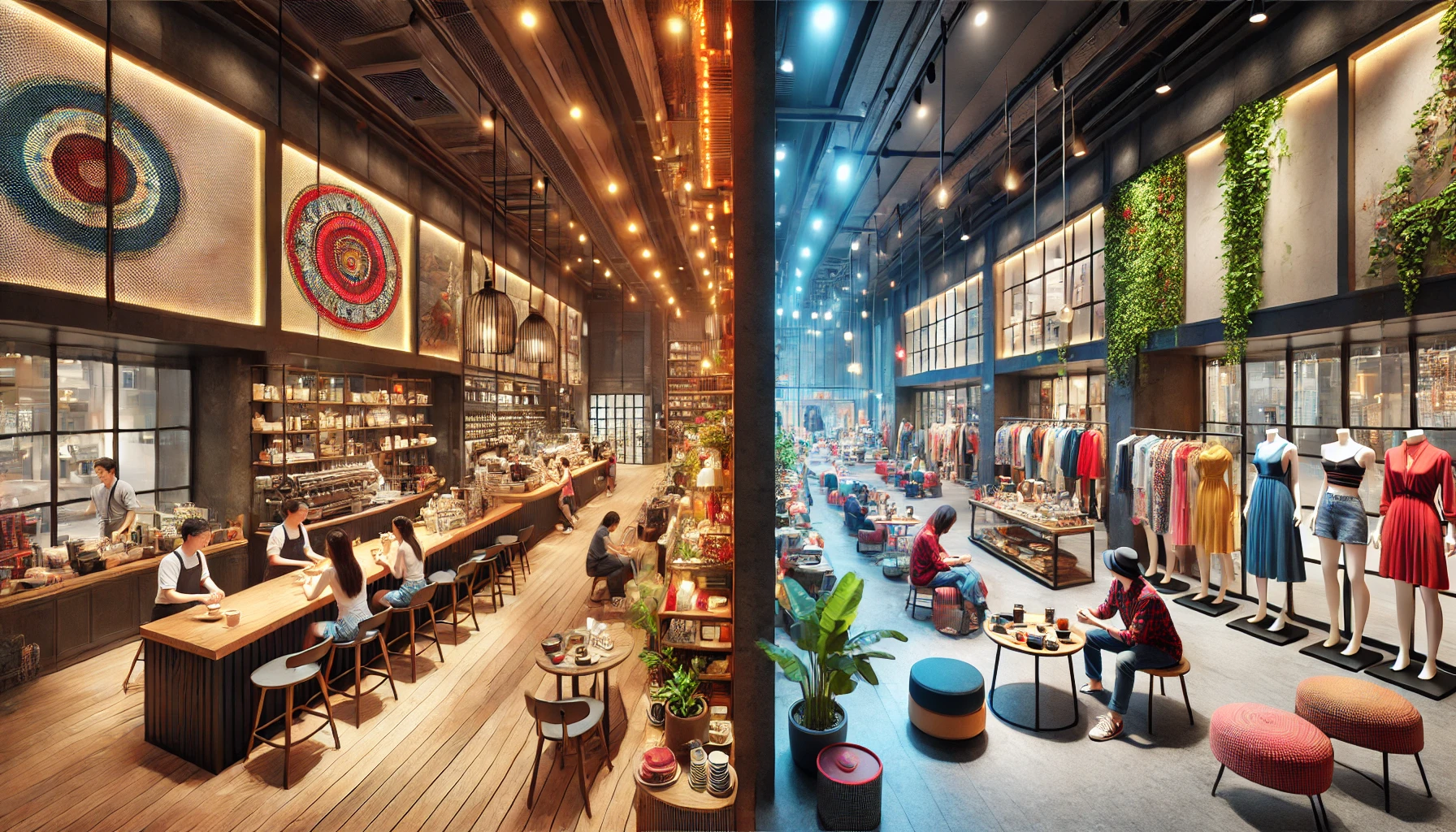 Marketing Strategies for Joint Businesses Offering Different Product Lines in the Same Location